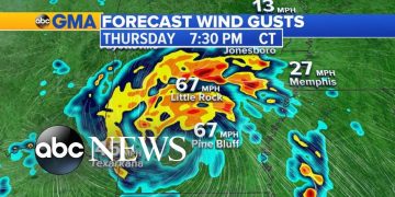 Hurricane Laura bringing dangerous winds and torrential rain well inland l GMA
